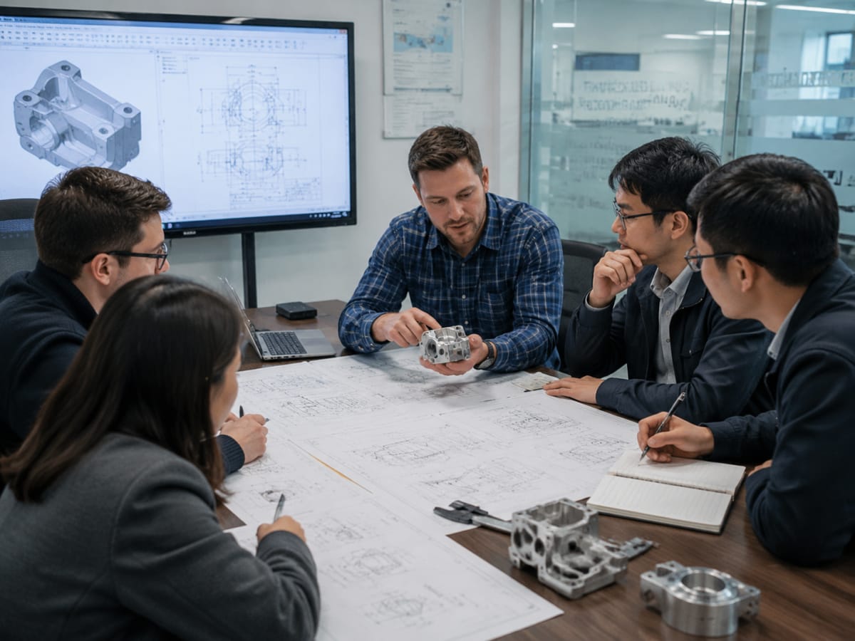 cnc engineering team review meeting project discussion new