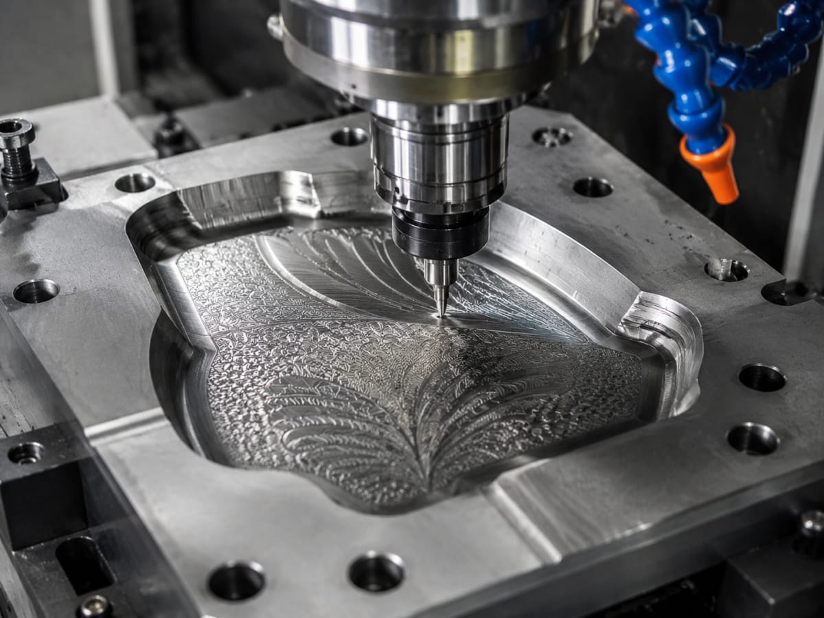 cnc engraving detailed patterns metal surface mold new
